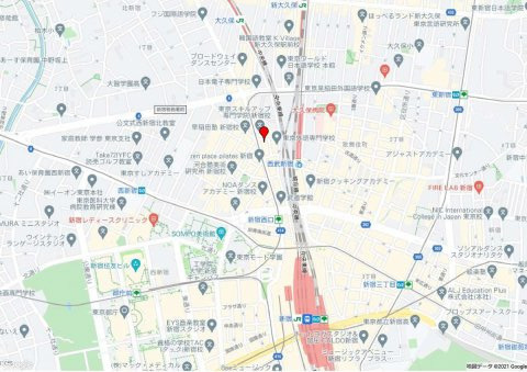 新宿区西新宿７丁目の店舗事務所の地図