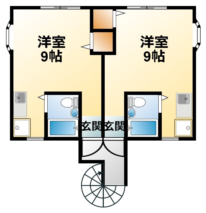 グランディハイツ南吉田B棟の間取り
