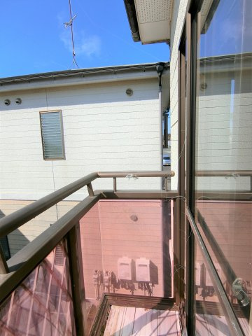 グランディハイツ南吉田B棟のバルコニー