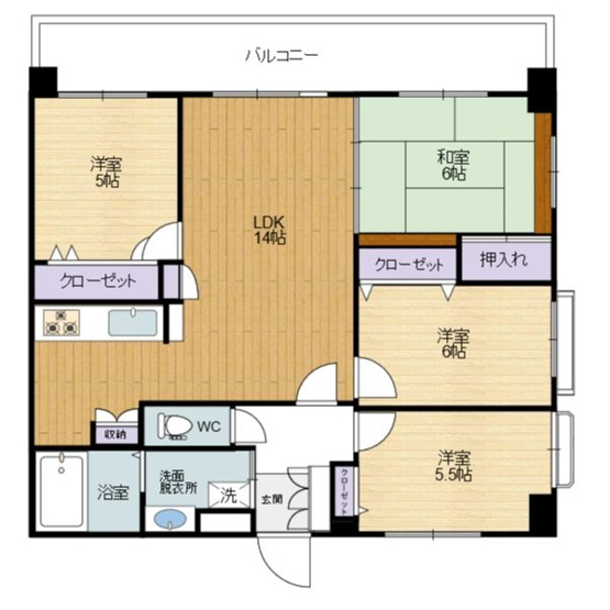 【間取り】 | ラフォーレ箱崎II