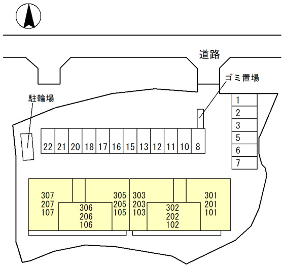 メルベイユさやかの区画図