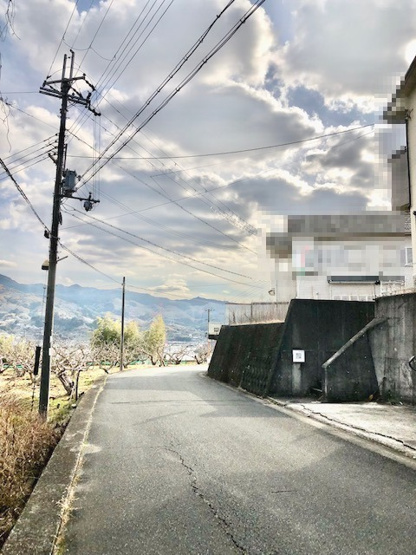 【前面道路含む現地写真】 | 橋本市市脇　売地 | 東側は幅員約4.2ｍの公道に面しています。現地で陽当りを確認したい！周辺環境を確認したい！など、些細なことでもお気軽にご相談くださいませ♪（2022年2月19日撮影）