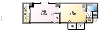 【間取り】 | ハイライフ小河通Ⅳ