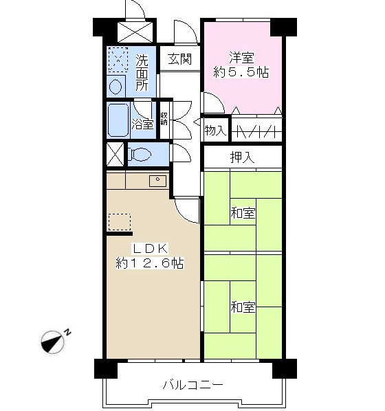 ドミール有住の間取り