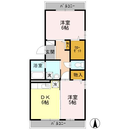 【間取り】 | アムール　A棟