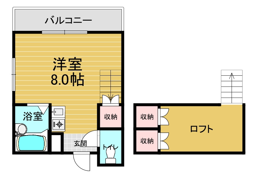 アプティ2番館の間取り