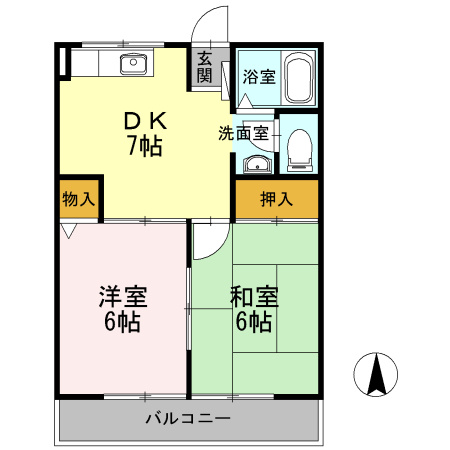 シャルム新浜の間取り