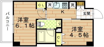 エステムプラザ京都河原町通Ⅱレジデンシャルの間取り
