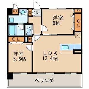 【間取り】 | クリムゾン博多Ⅱ