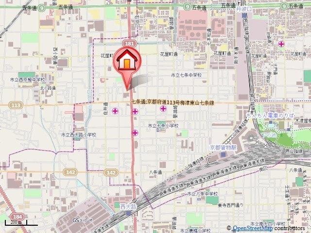 アスヴェル京都西七条の地図