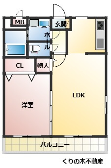 【間取り】 | HAPPY SWING | 1LDKのお部屋です