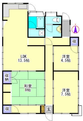 都城市上東町の中古一戸建の間取り