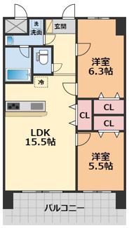 【間取り】 | ブライムタワー古川