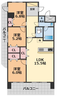 【間取り】 | ブライムタワー古川