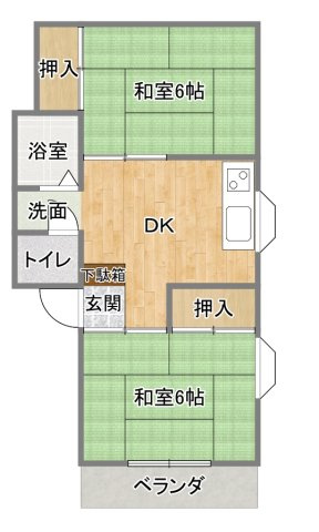 コーポミマスの区画図