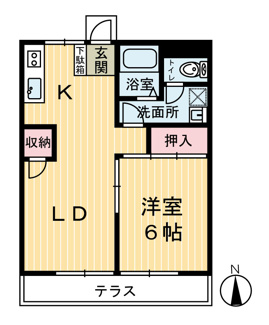 【間取り】 | 幸コーポ | 全居室洋室です