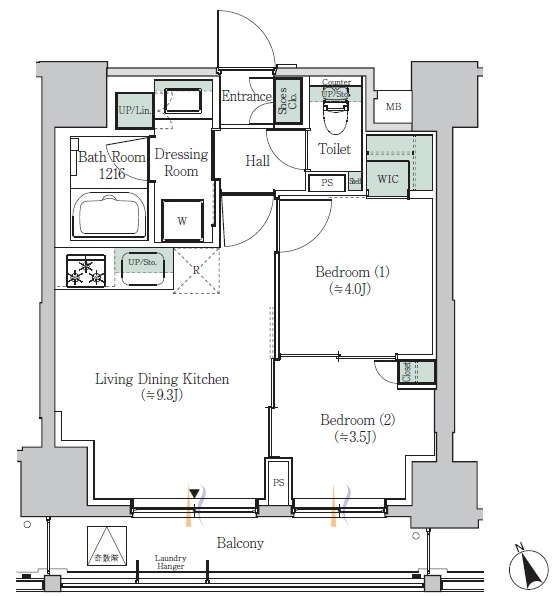 ONE ROOF RESIDENCE ASAKUSABASHIの間取り
