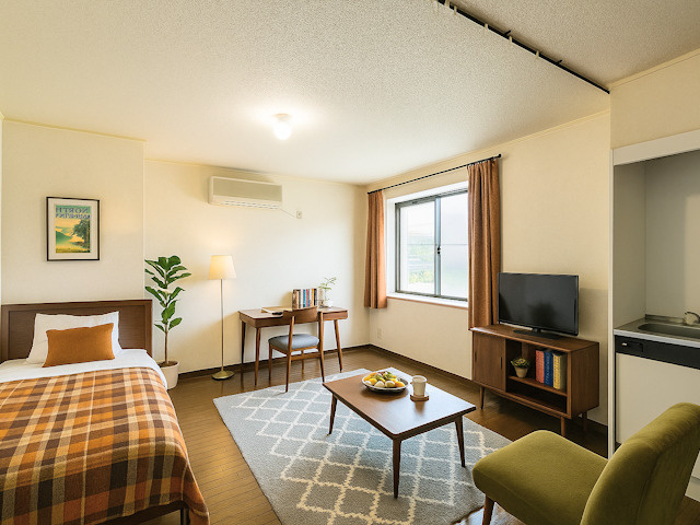 ニューハイツ三島の居間・リビング|CGで家具等を配置したもので家具等は含まれません