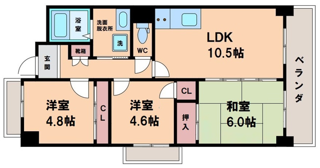 【間取り】 | プロムナード住吉