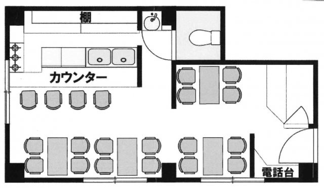 【間取り】 | cafe ROCKY