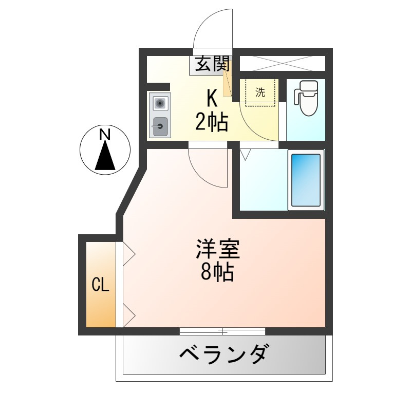 ローザス秋月の間取り