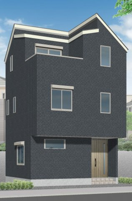 【外観パース】 | 明石市鳥羽　新築戸建 | 2022年6月頃完成予定。シックでおしゃれな外観となっております♪
