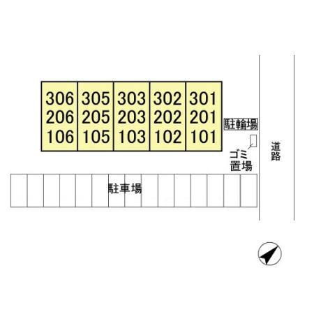 半田ハイツⅡの区画図