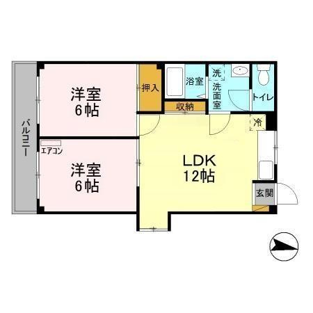 半田ハイツⅡの間取り