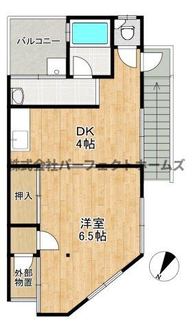 交野市郡津４丁目のアパートの間取り