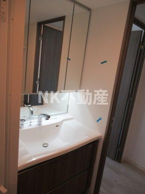 【洗面所】 | BO BEDRE MIKURIYA(ボーベダーミクリヤ）（八戸ノ里賃貸） | ゆったりとスペースのある洗面所