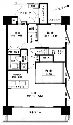 【間取り】 | アーバンパレスアクス大濠Ⅱ