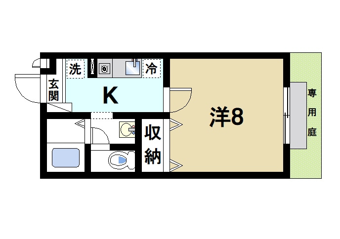 セジュール筒井の間取り|風通しが良い快適な間取りです