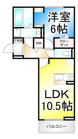 ファルコンベース若宮の間取り|現況を優先とします。