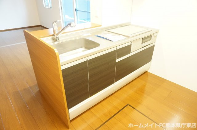 熊本市中央区帯山２丁目のアパートのキッチン