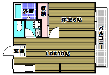 パナハイツ今熊Ⅲの間取り