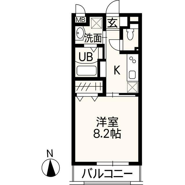 熊本市西区島崎５丁目の賃貸マンションの間取り