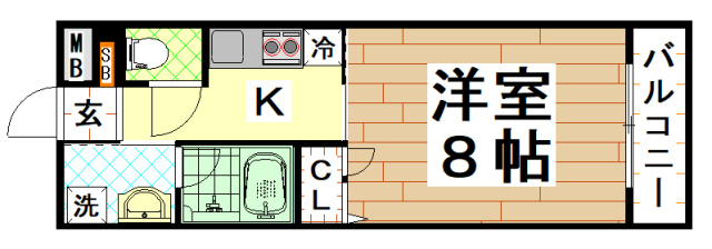 Grand Tatu Garden ( 近畿大学 一人暮らし )の間取り