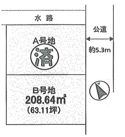 高砂市北浜町北脇　土地（B号地）の土地図|B号地