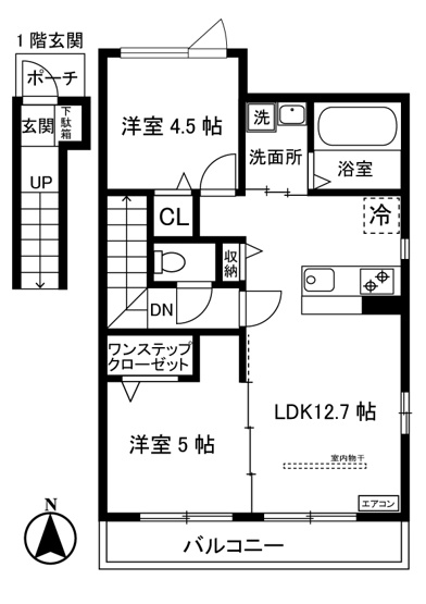 【間取り】 | プランタン壱番館 | カップルさんやファミリーさんにもオススメの2LDKタイプ！なんと言っても最上階・角部屋・二面採光なのが嬉しい♪
