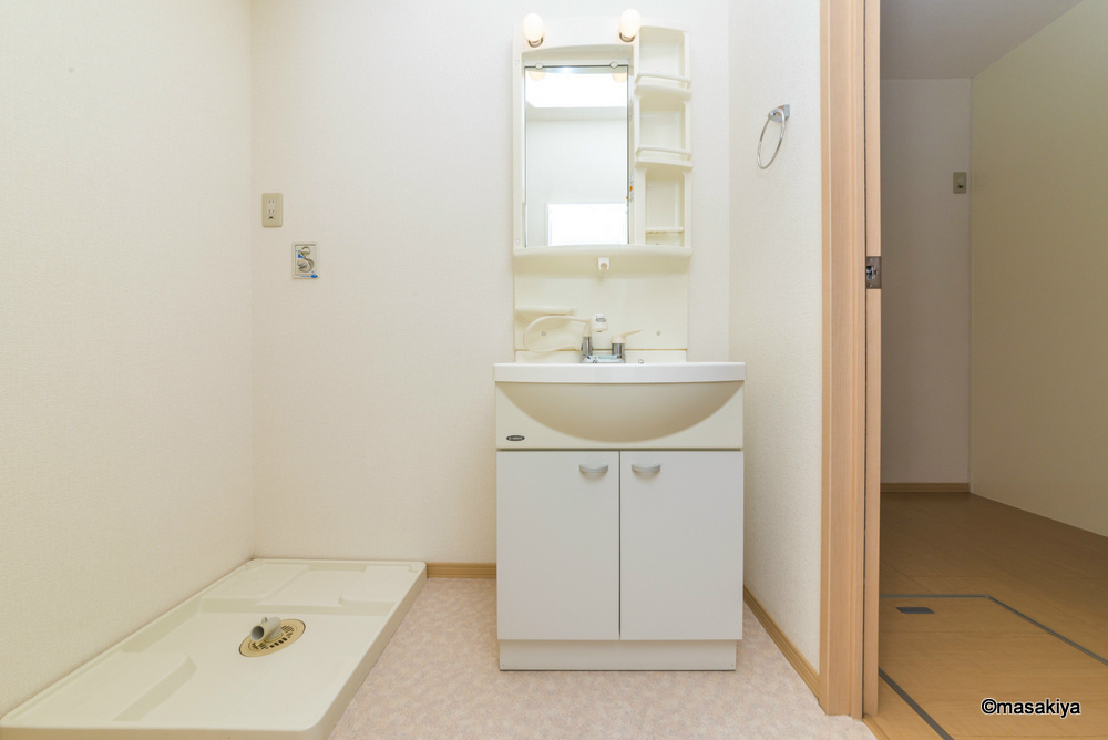 メゾン・ド・ボヌール　Aの洗面所|洗面・脱衣　シャンプードレッサー付き。