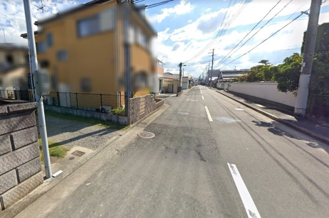 忠岡町忠岡北２丁目　土地の前面道路含む現地写真