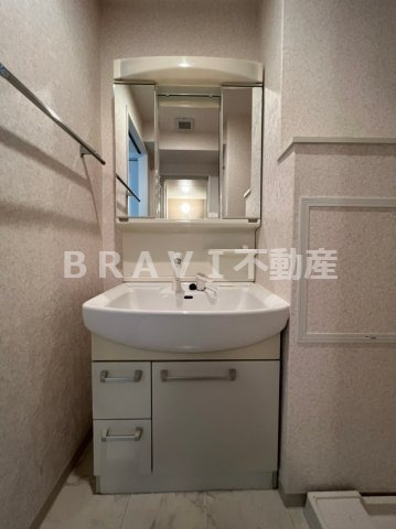 アリス・マナーガーデン谷町　BRAVI不動産の独立洗面台|【アリス・マナーガーデン谷町】独立洗面台あり、毎朝おしゃれに忙しい女性の方におすすめです