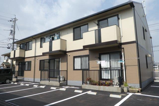 倉敷市茶屋町早沖のアパートの外観