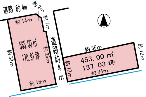 【区画図】 | 各務原市那加西市場町４丁目 | ２区画同時販売です。