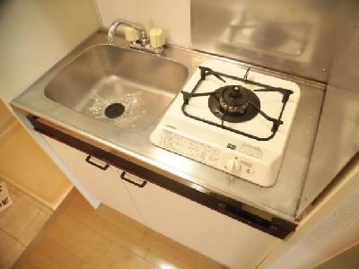 セジュールMAKOTOのキッチン|ガス1口キッチン