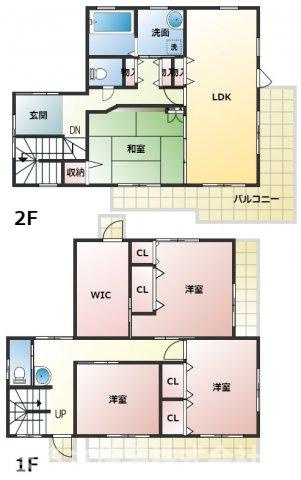 大塚町権現前　中古戸建の間取り