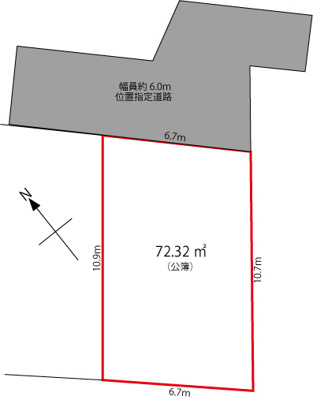 【外観】 | 仙台市宮城野区岩切中江北　売地