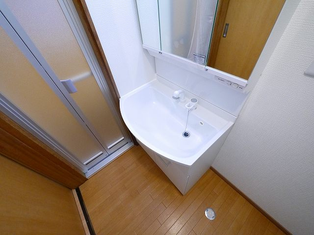 南紀寺町5丁目貸家の洗面所|朝の支度にも助かる、独立の洗髪洗面化粧台