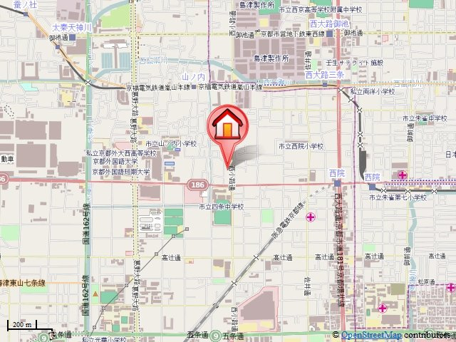 Residence西小路小米町の地図