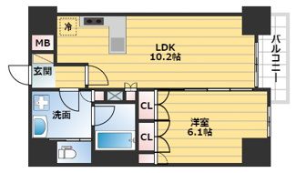 【間取り】 | リーガル南久宝寺